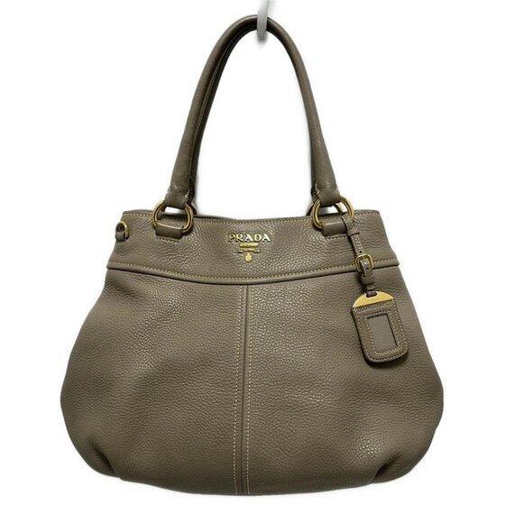 PRADA - Beige Leather Tote Bag 645-072825 - Picture 1 of 9